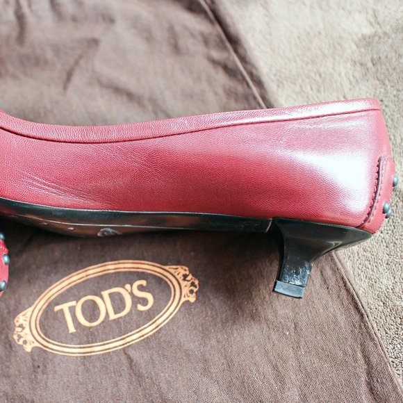 RED Leather PUMP Tods - Picture 8 of 11